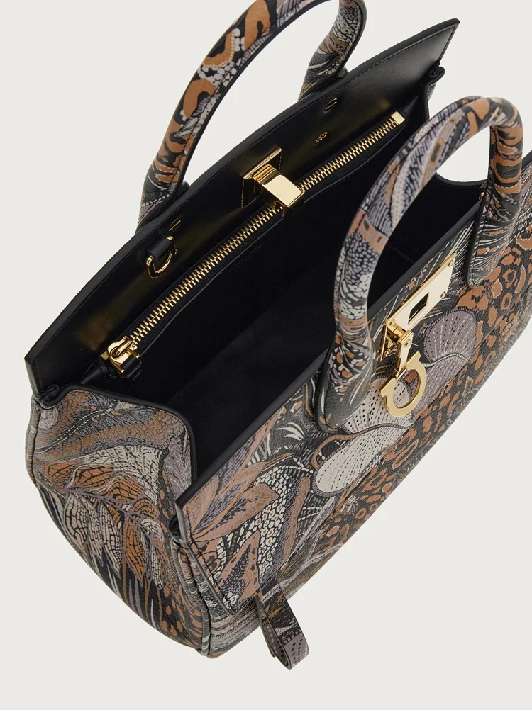FERRAGAMO STUDIO BAG FOULARD PRINT (S) - 6