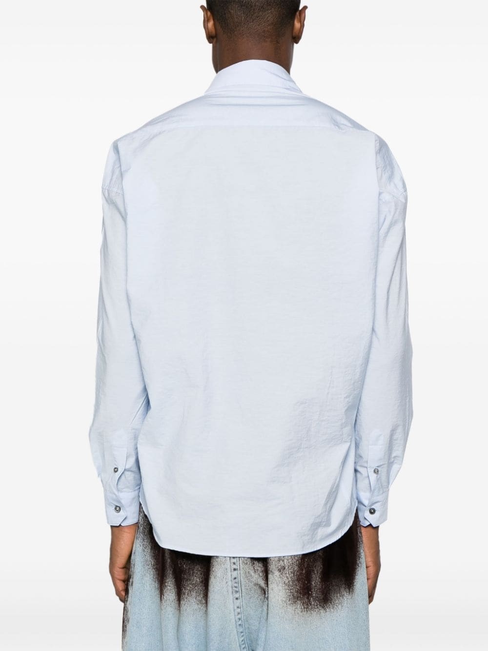 asymmetric cotton-blend shirt - 5