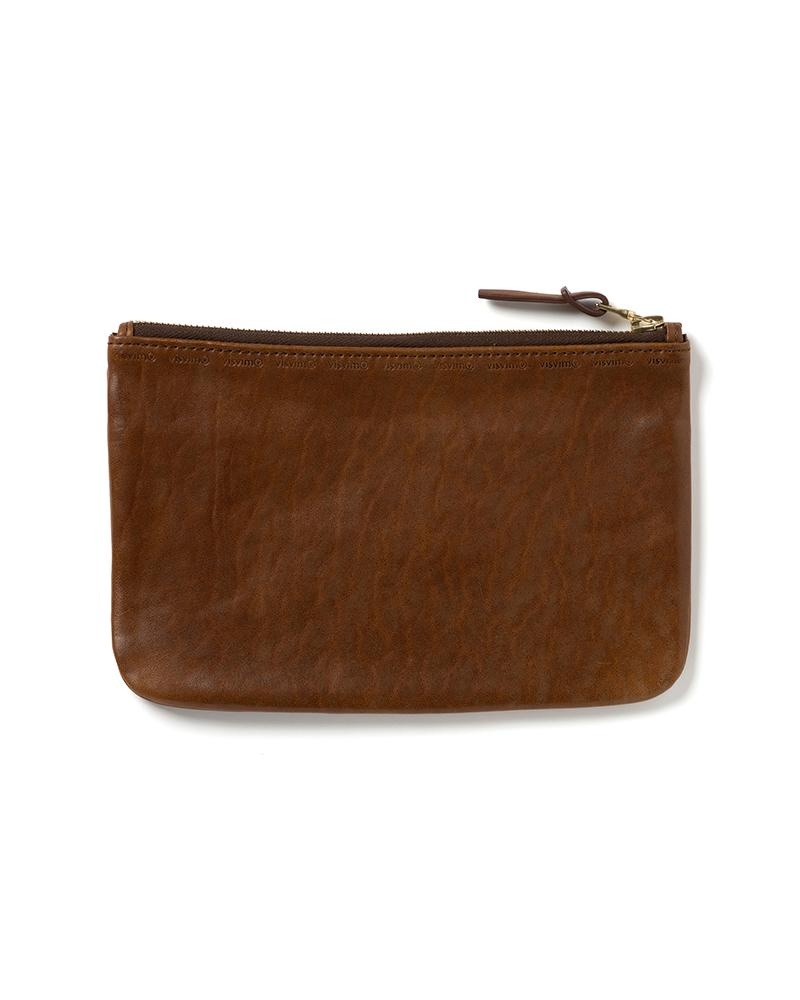 LEATHER TRAVEL POUCH BROWN - 2