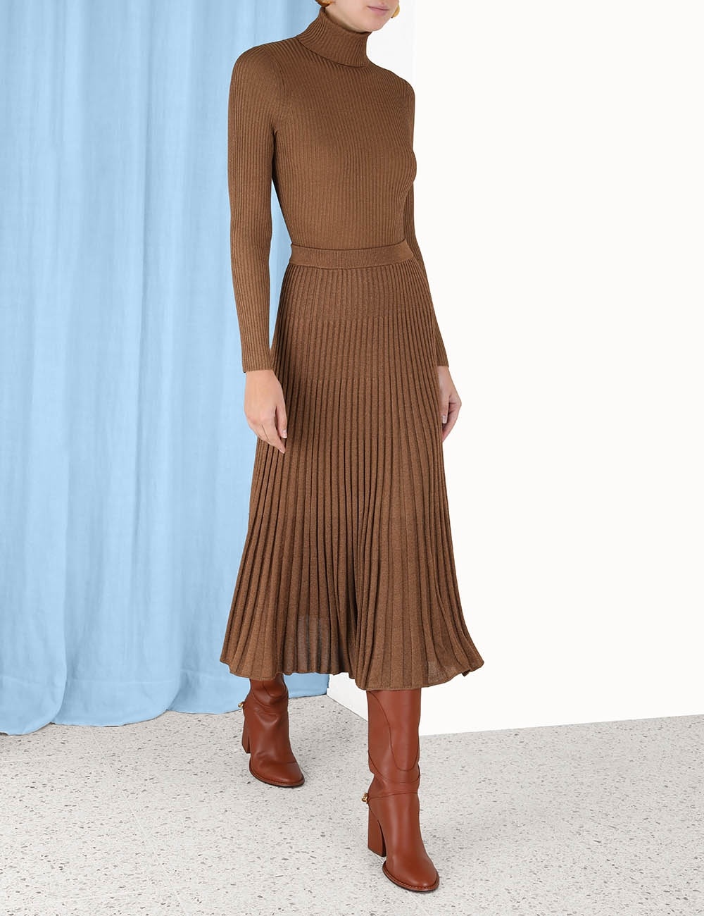 LUMINOSITY LUREX MIDI SKIRT - 3