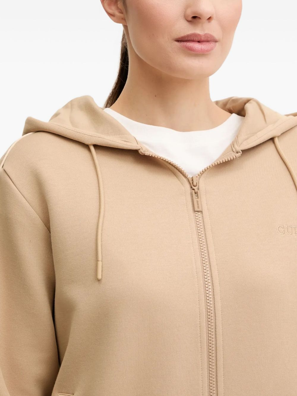 zip-up panelled hoodie - 5