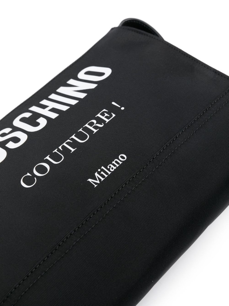 Moschino Couture-print clutch bag 4