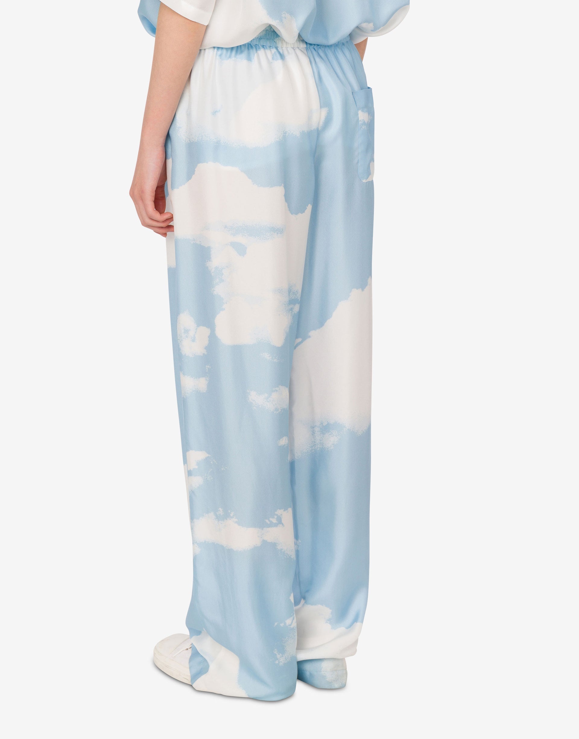SILK TWILL PANTS ARCHIVE CLOUDS - 3