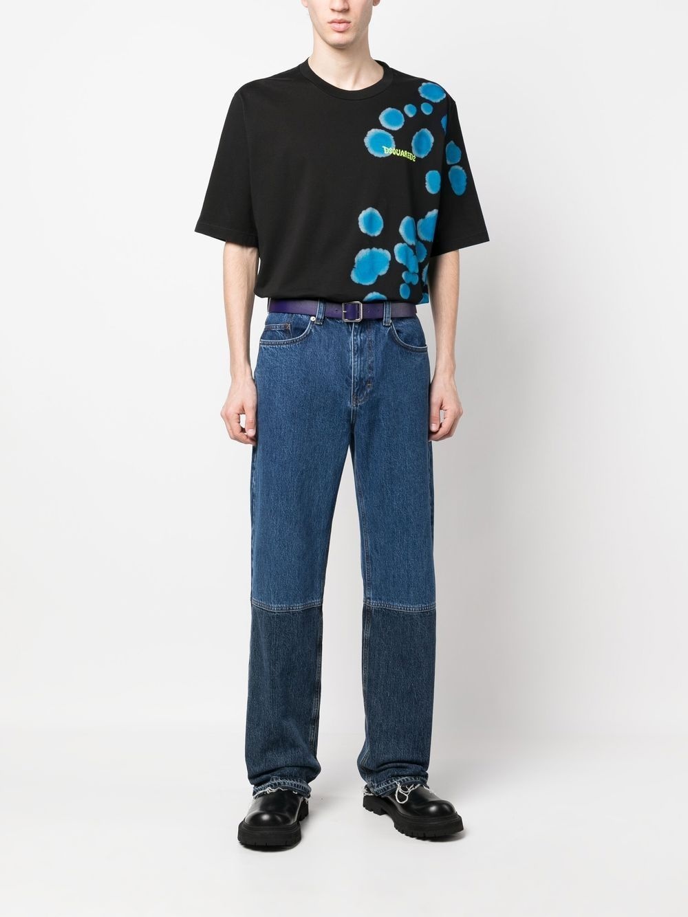 abstract-print logo T-shirt - 2