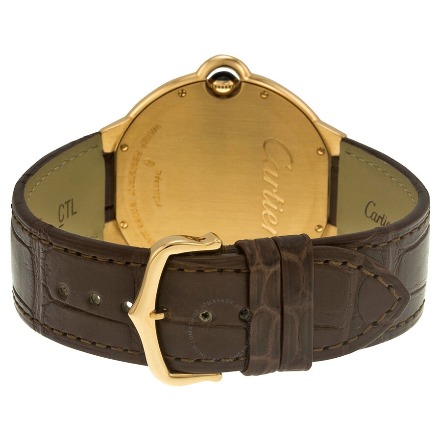 Cartier Ballon Bleu Silver Dial Brown Alligator Leather Men's Watch W6920083 - 3