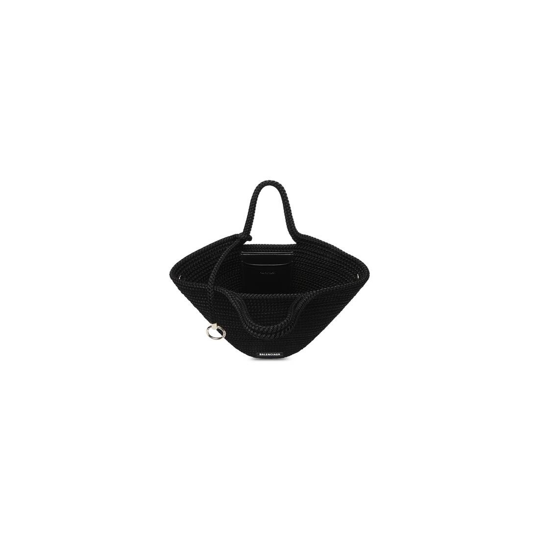 Women's Ibiza Medium Basket With Strap in Black - 5