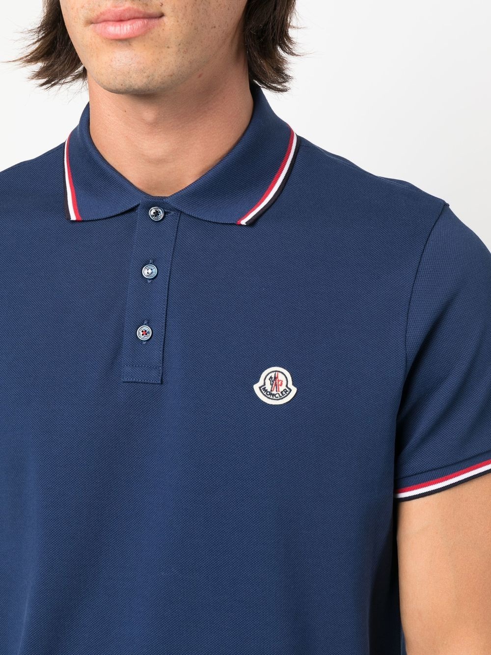 logo-patch polo shirt - 5