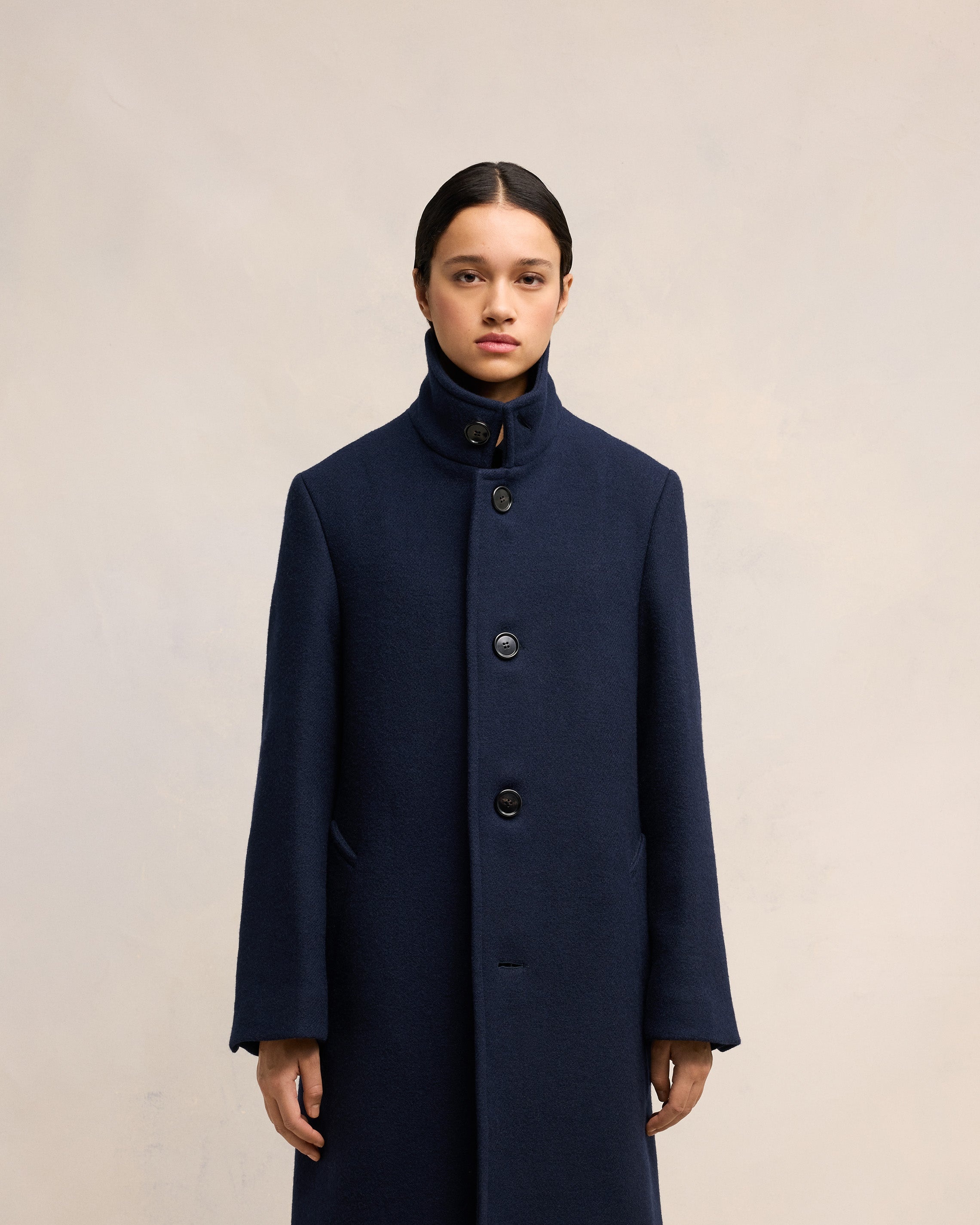 HIGH COLLAR COAT - 3
