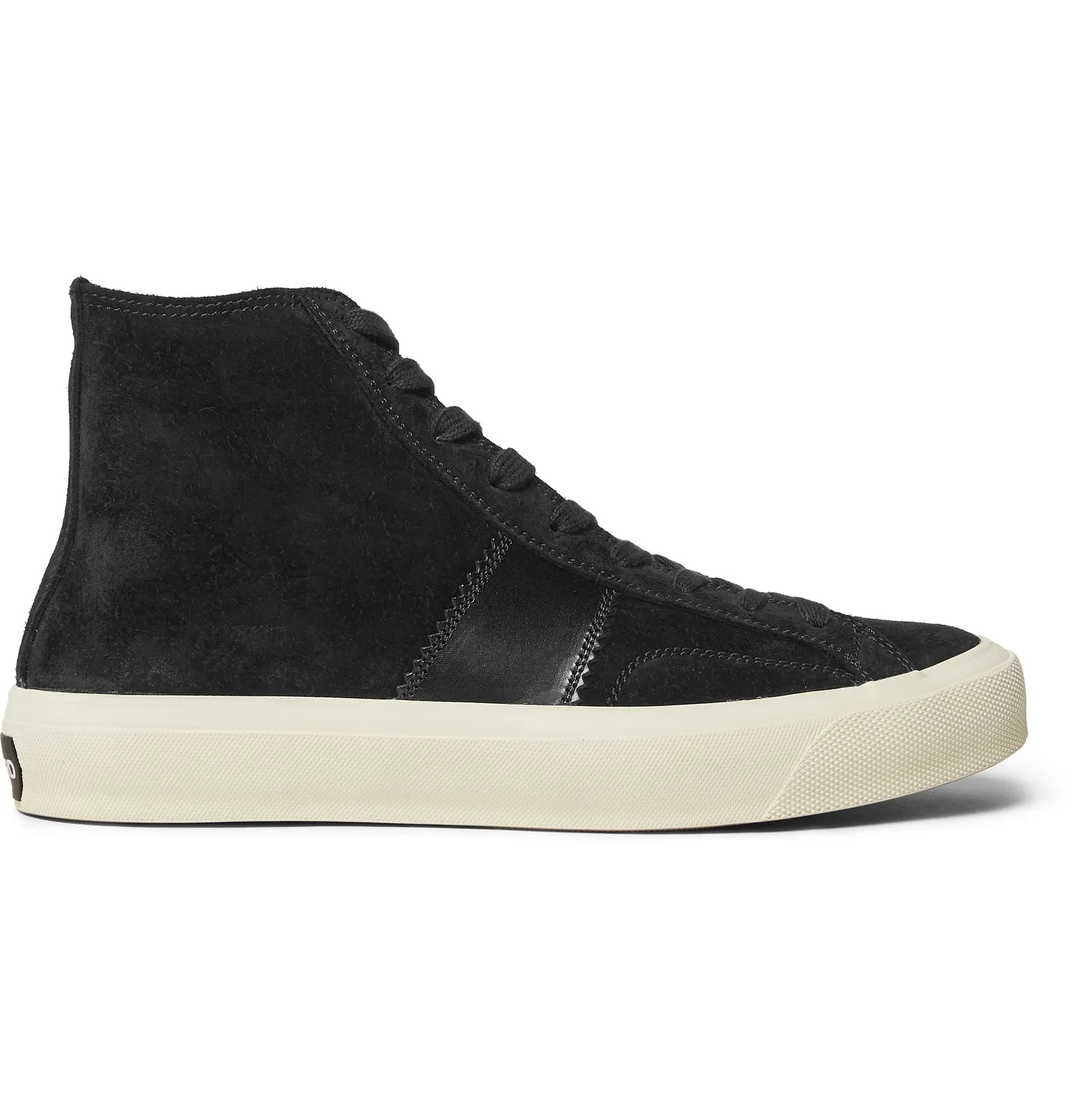 Cambridge Leather-Trimmed Suede High-Top Sneakers - 8