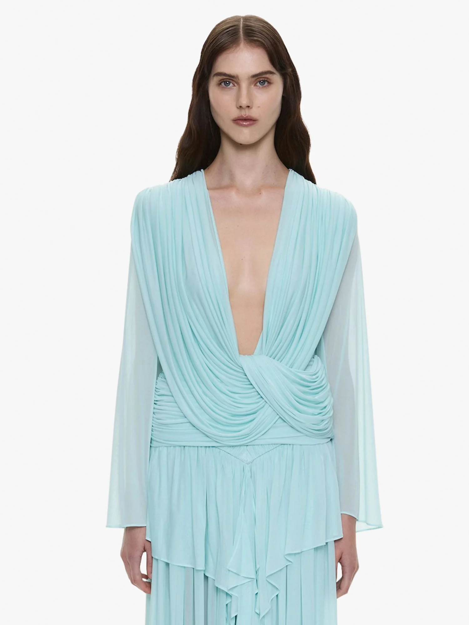 Ripple Drape Long Sleeve Top - 1