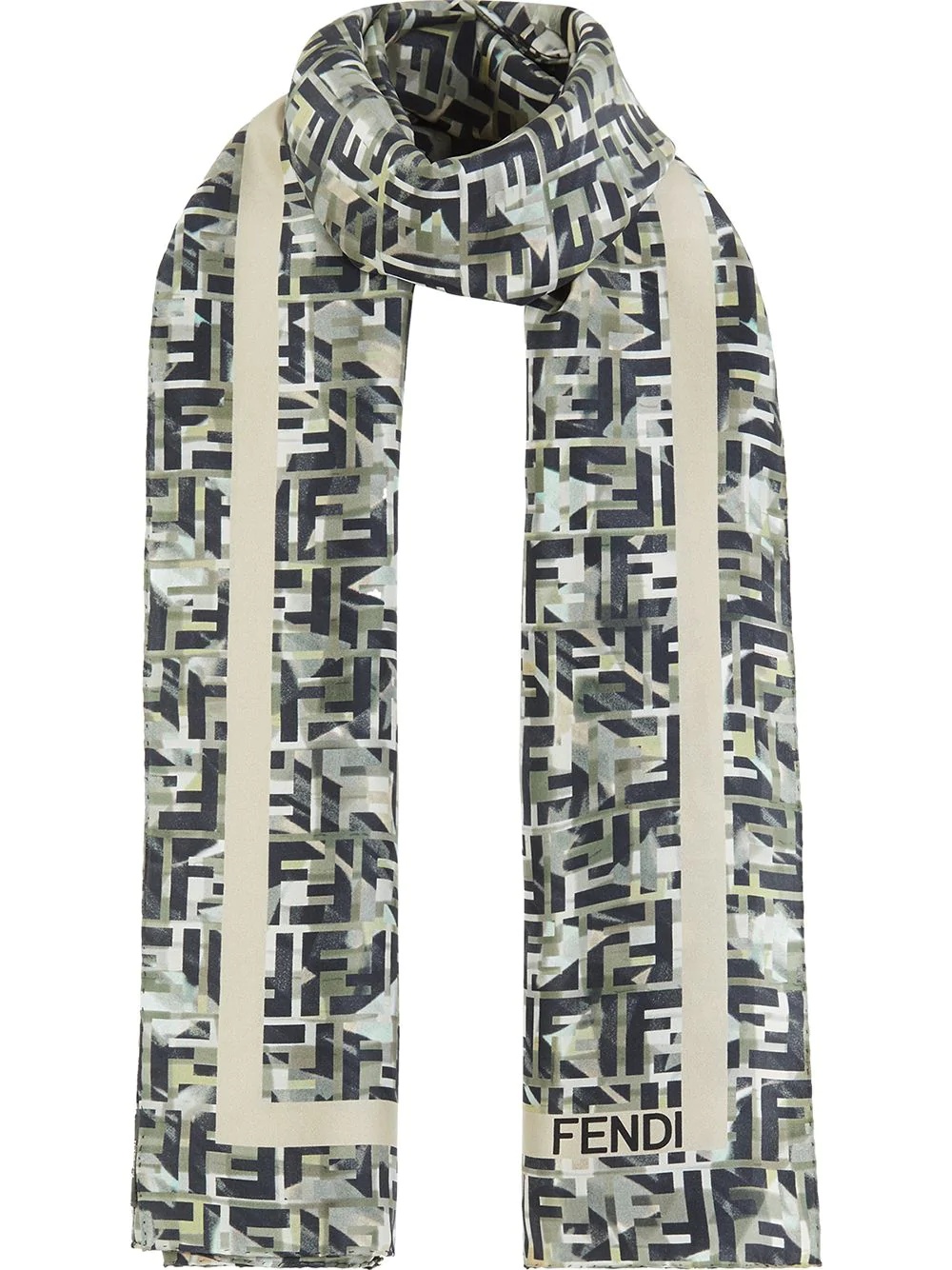 monogram print scarf - 1