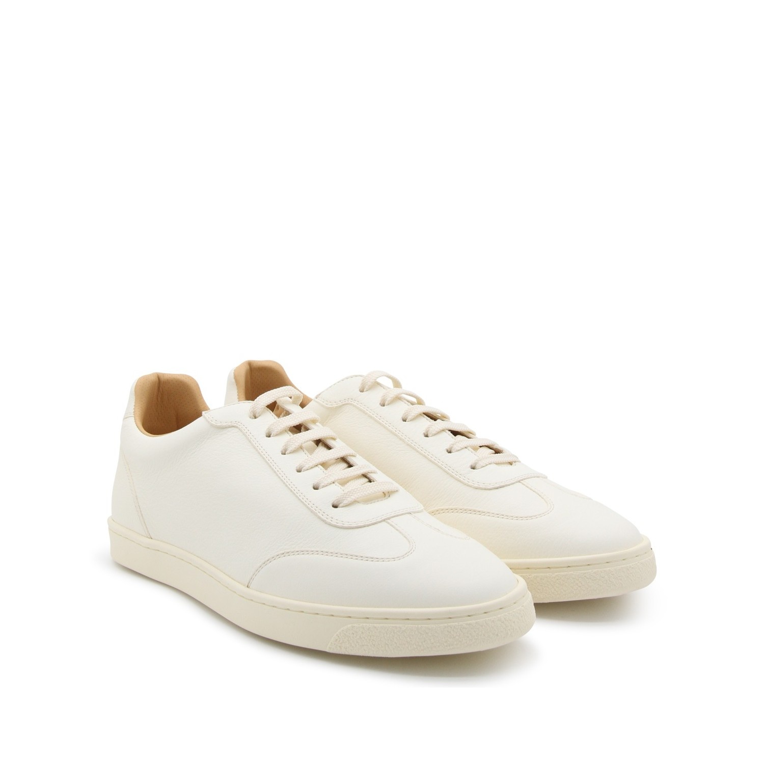 WHITE LEATHER SNEAKERS - 2