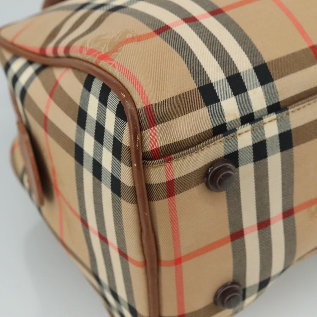 Burberry Nova Check Hand Bag Canvas Beige - 16