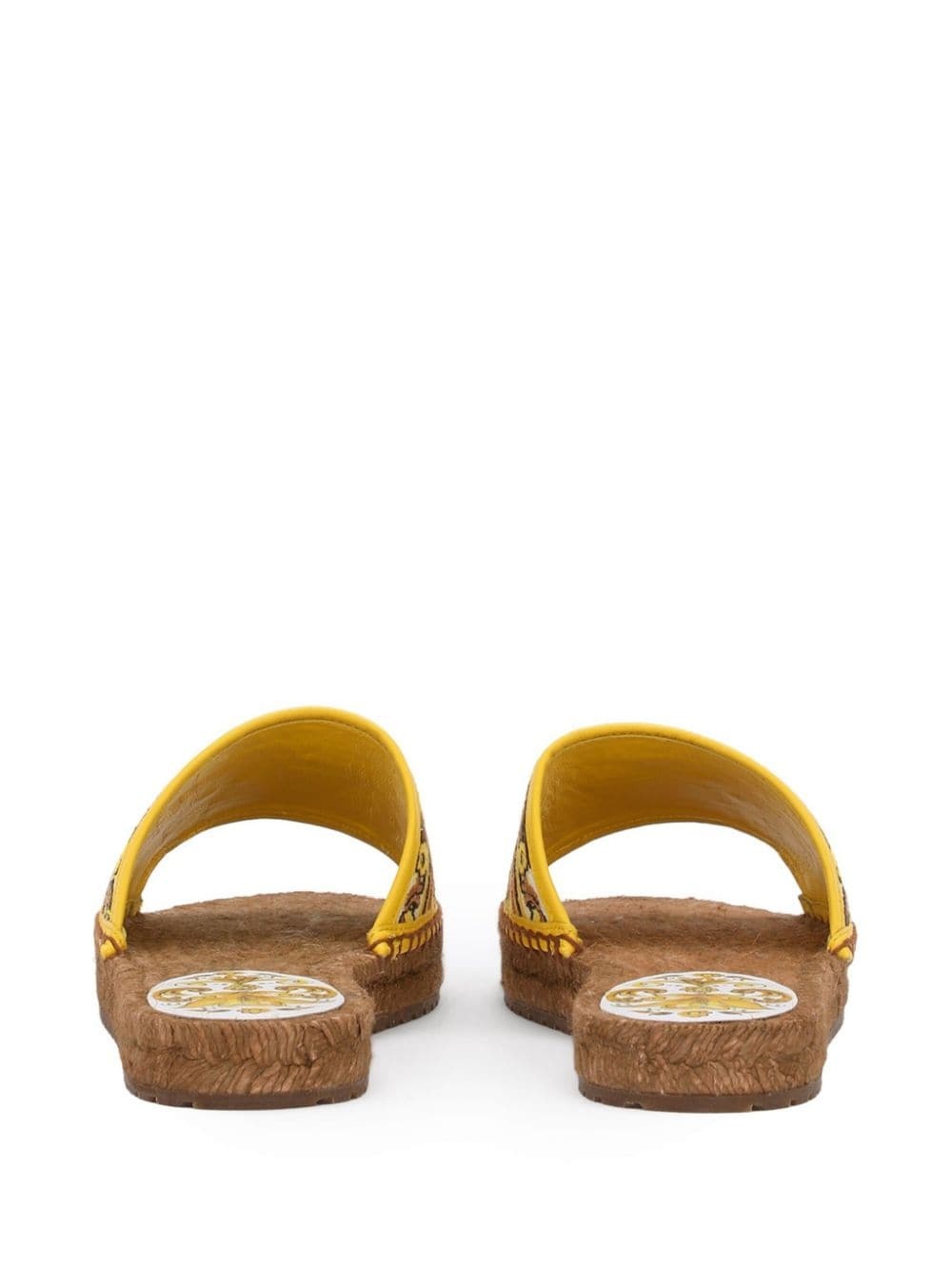 Majolica-print logo-embroidered sandals - 3