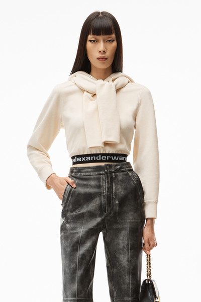 Alexander Wang LONG-SLEEVE HOODIE IN STRETCH CORDUROY outlook