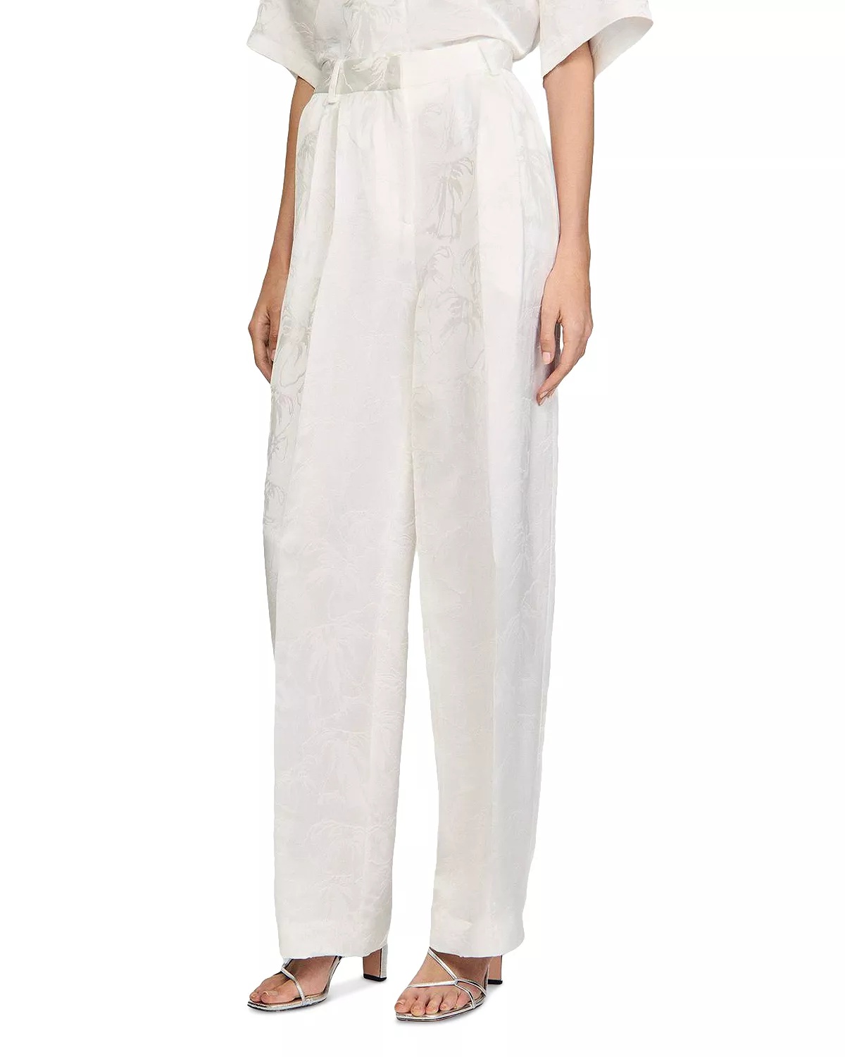 Jacquard Floral Pants - 1