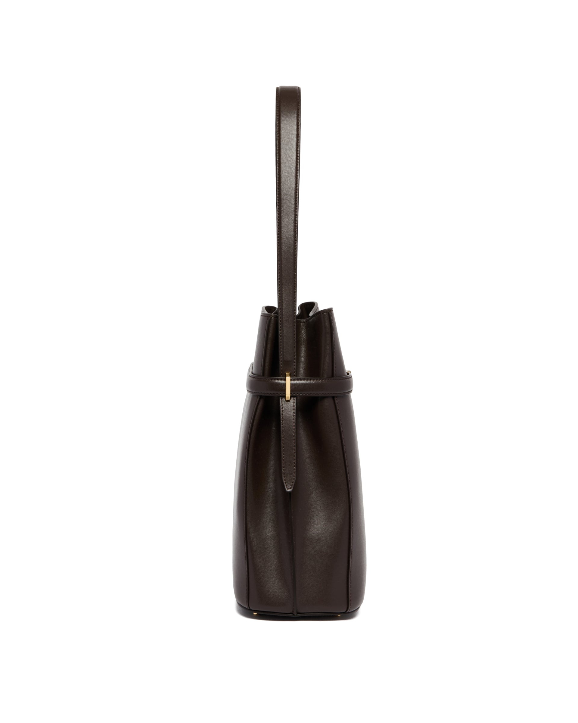 Brown Leather Belted Bag - 2