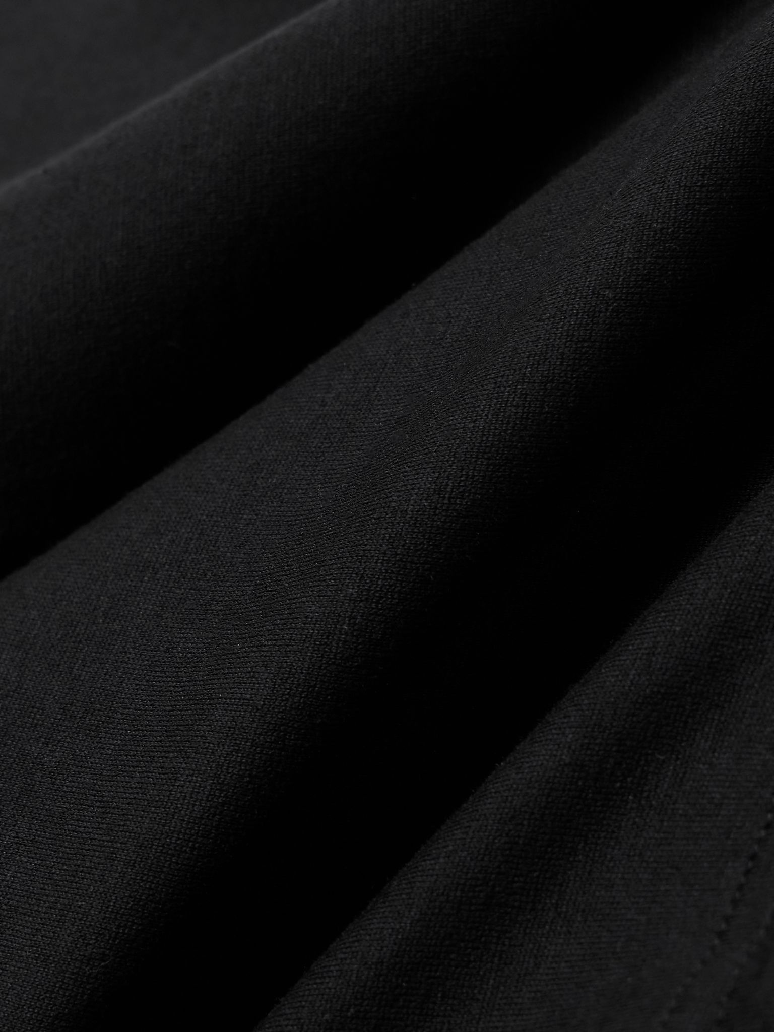 Organic cotton-blend midi wrap skirt Black - 4