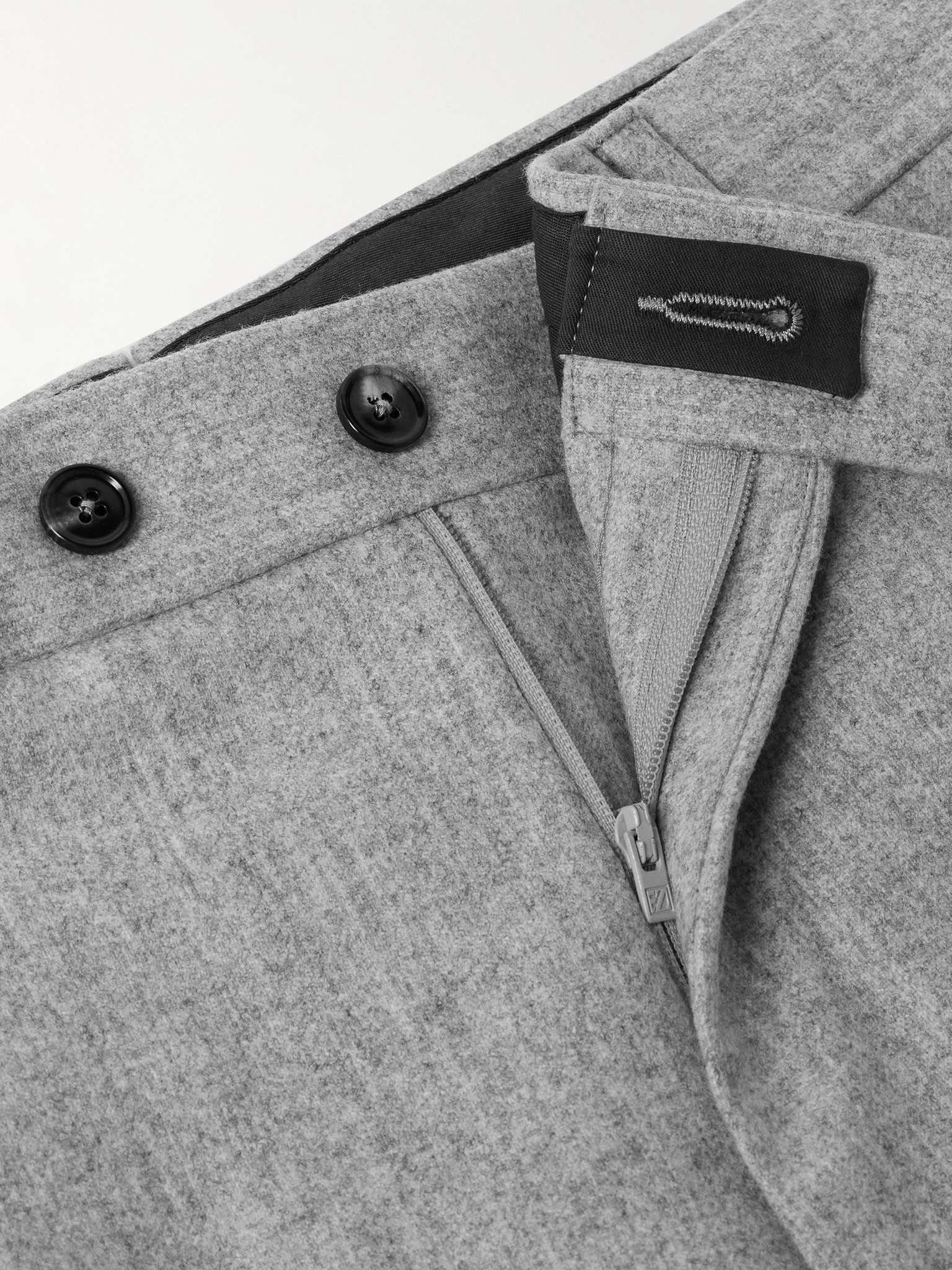 Straight-Leg Pleated Wool-Flannel Trousers - 3