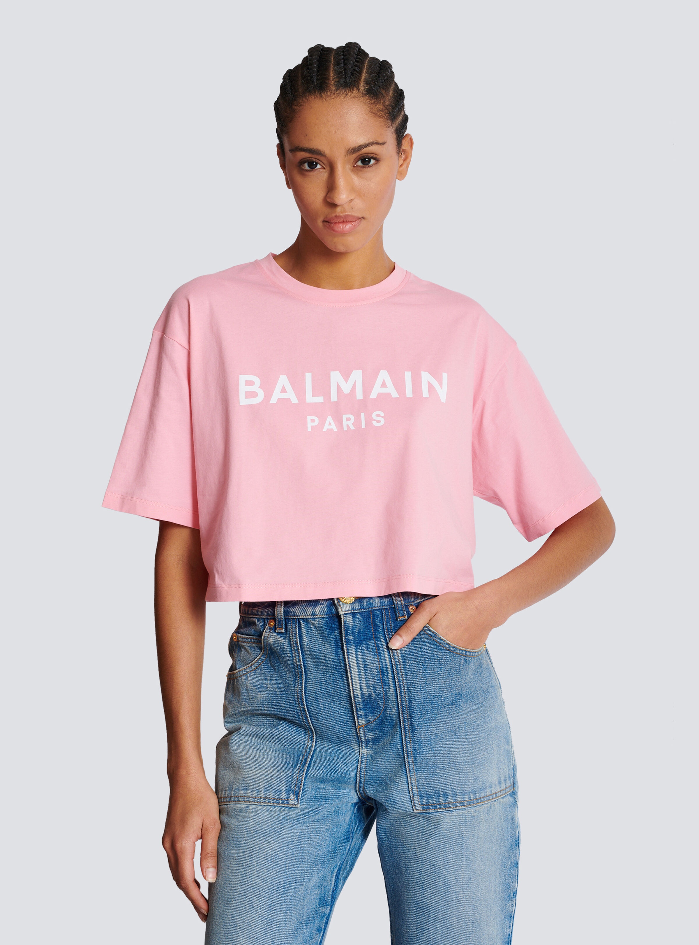 T-shirt with Balmain Paris print - 6