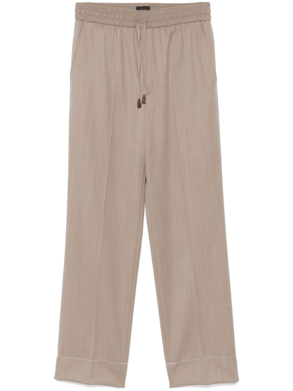 mélange-effect trousers - 1