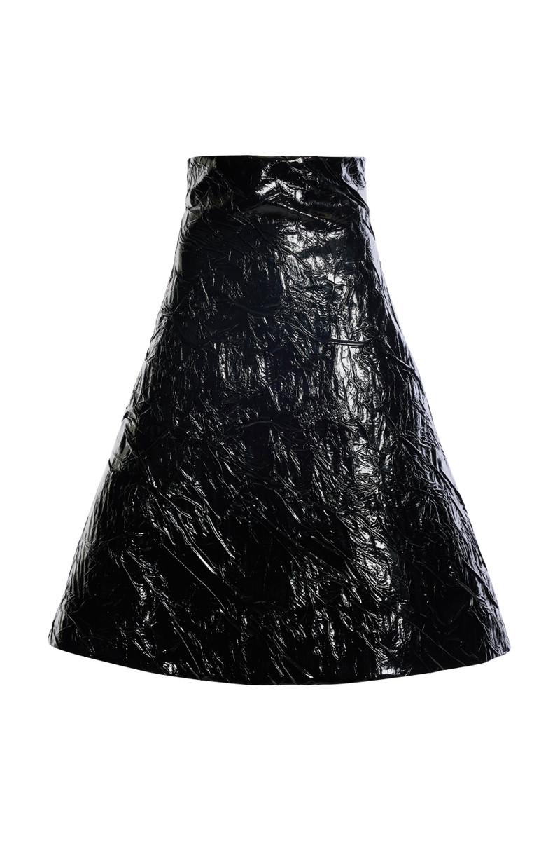 KNEE-LENGTH A-LINE SKIRT BLACK 6