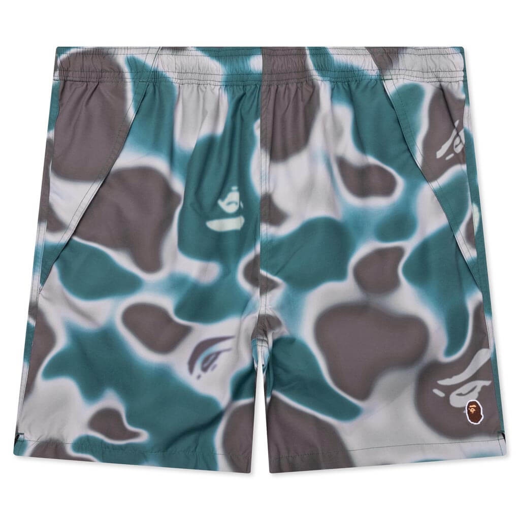 LIQUID CAMO ONE POINT BEACH SHORTS - OLIVE DRAB - 1