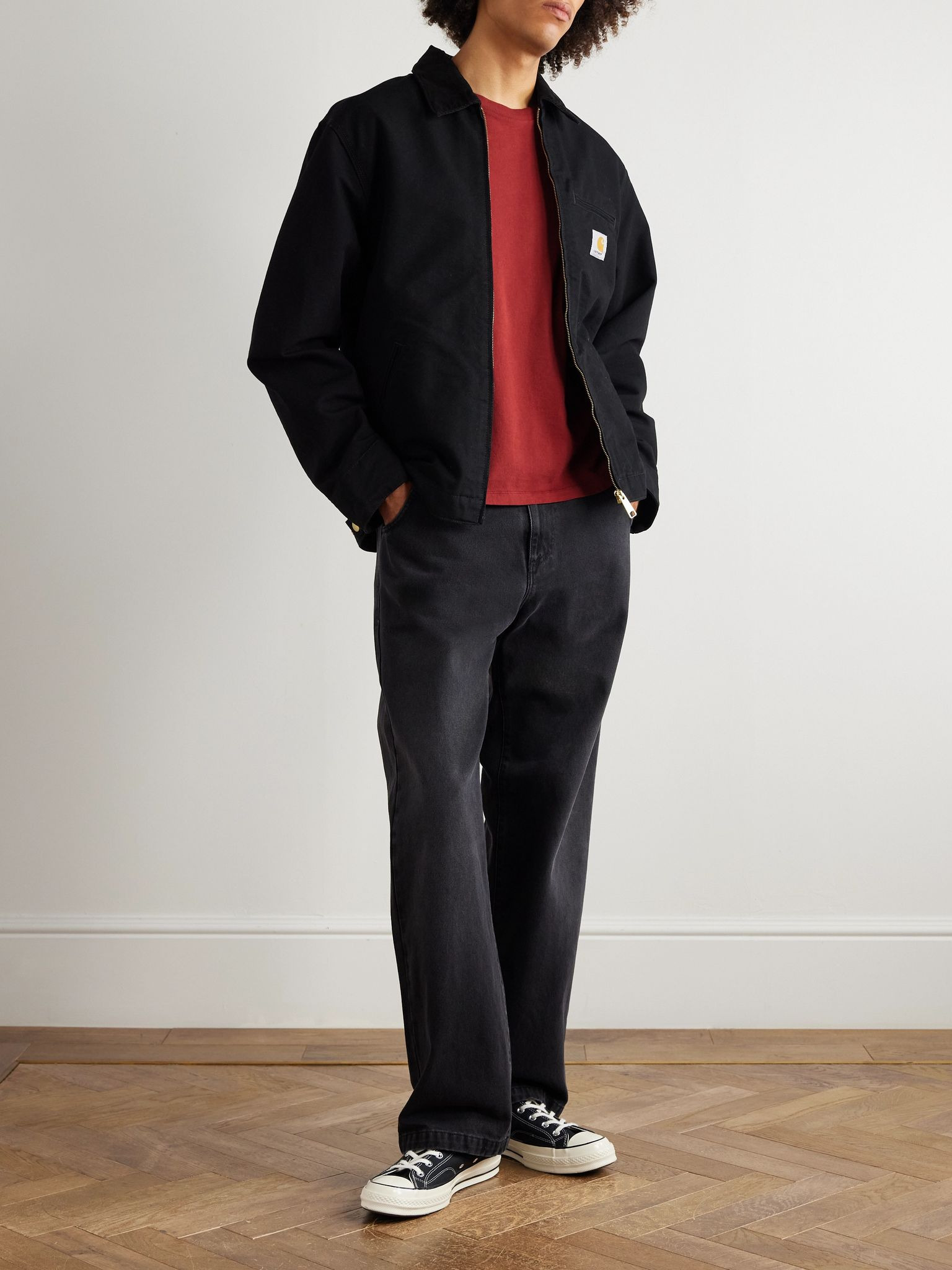 Detroit Corduroy-Trimmed Organic Cotton-Canvas Jacket Black - 2