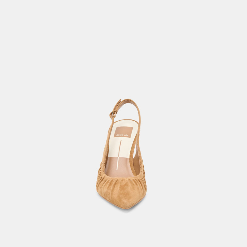 KEIRA HEELS LT BROWN SUEDE 6