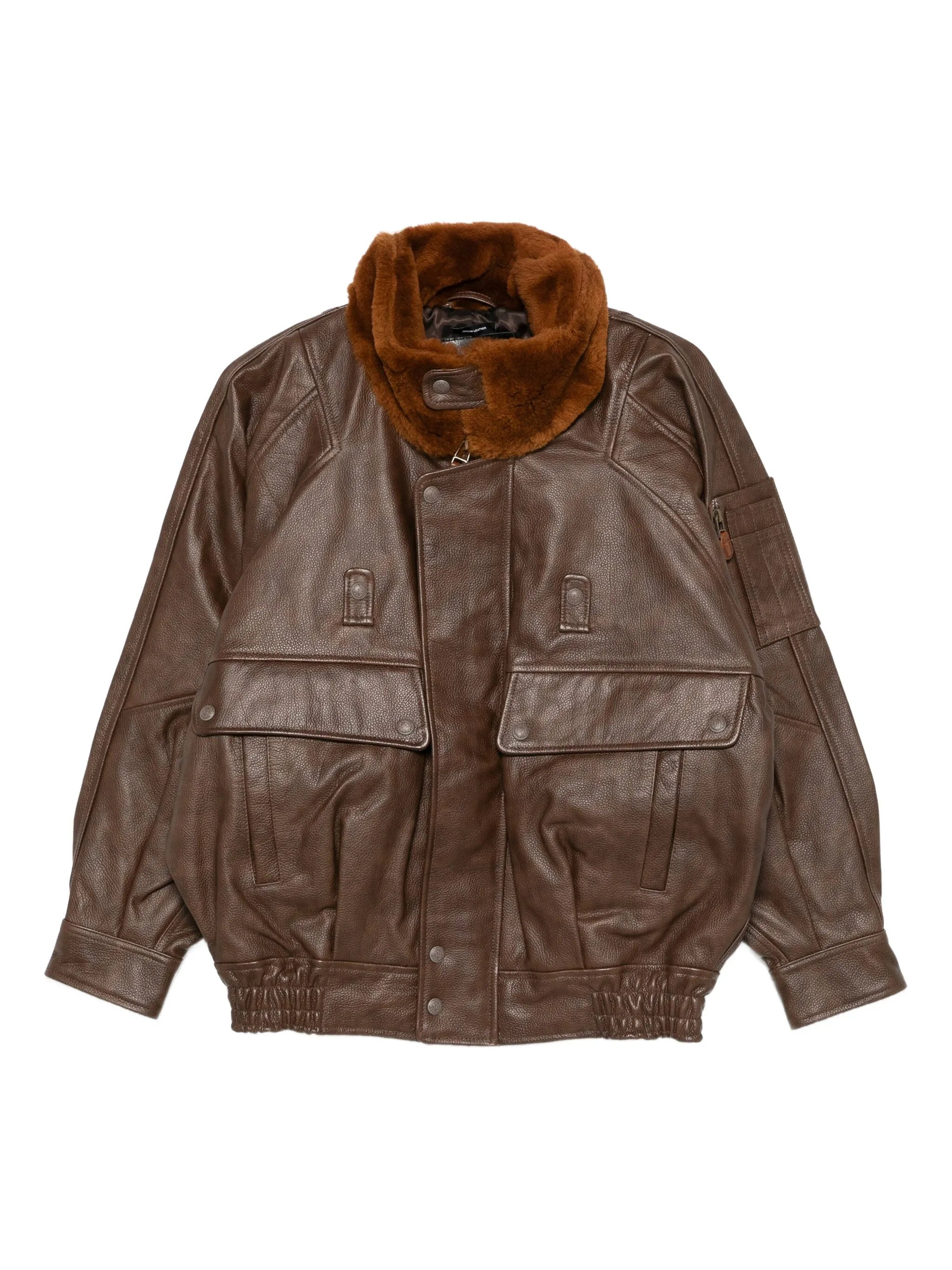 R13 Flap-pocket Leather Jacket - 1