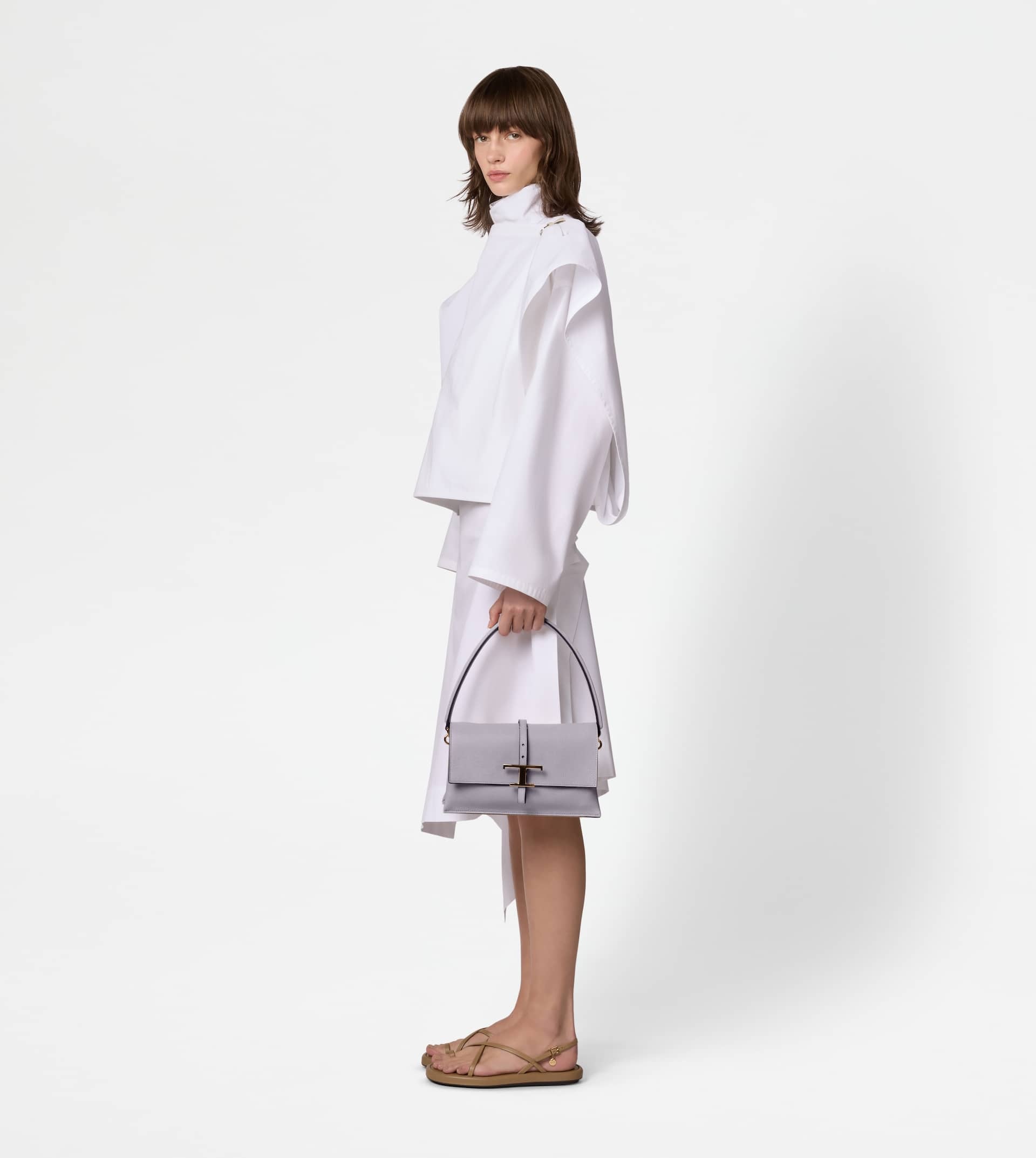 T TIMELESS FLAP BAG IN LEATHER MINI - VIOLET - 7