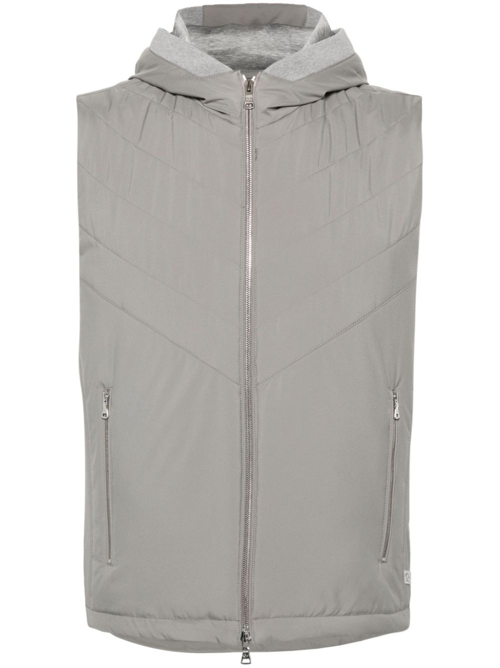 hooded padded gilet - 1