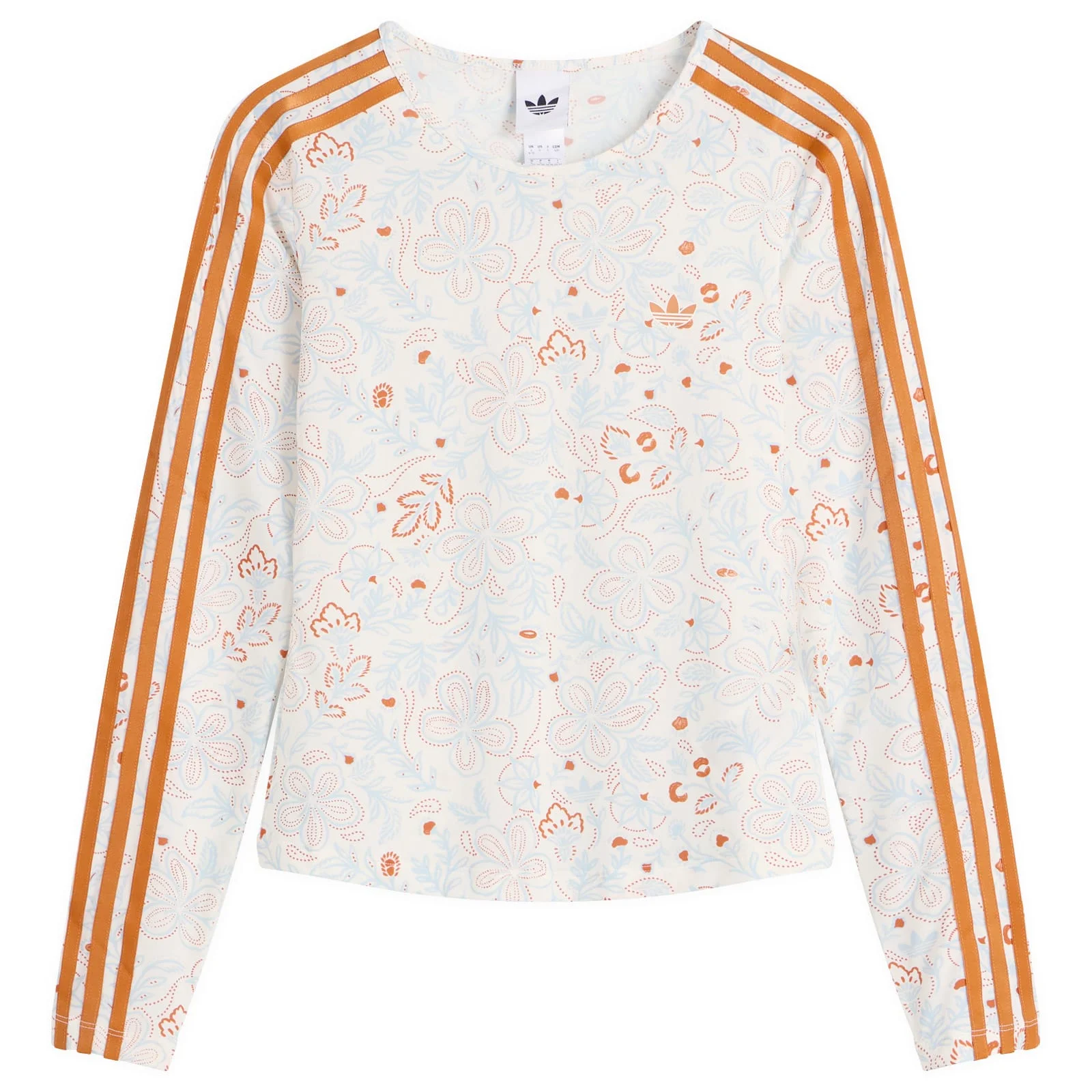 adidas Mesh Long Sleeve Floral Top - 1