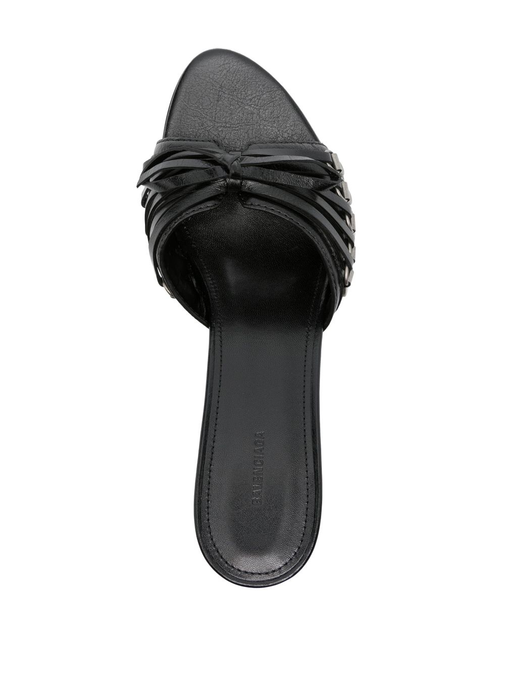 bow-detail leather mules - 4