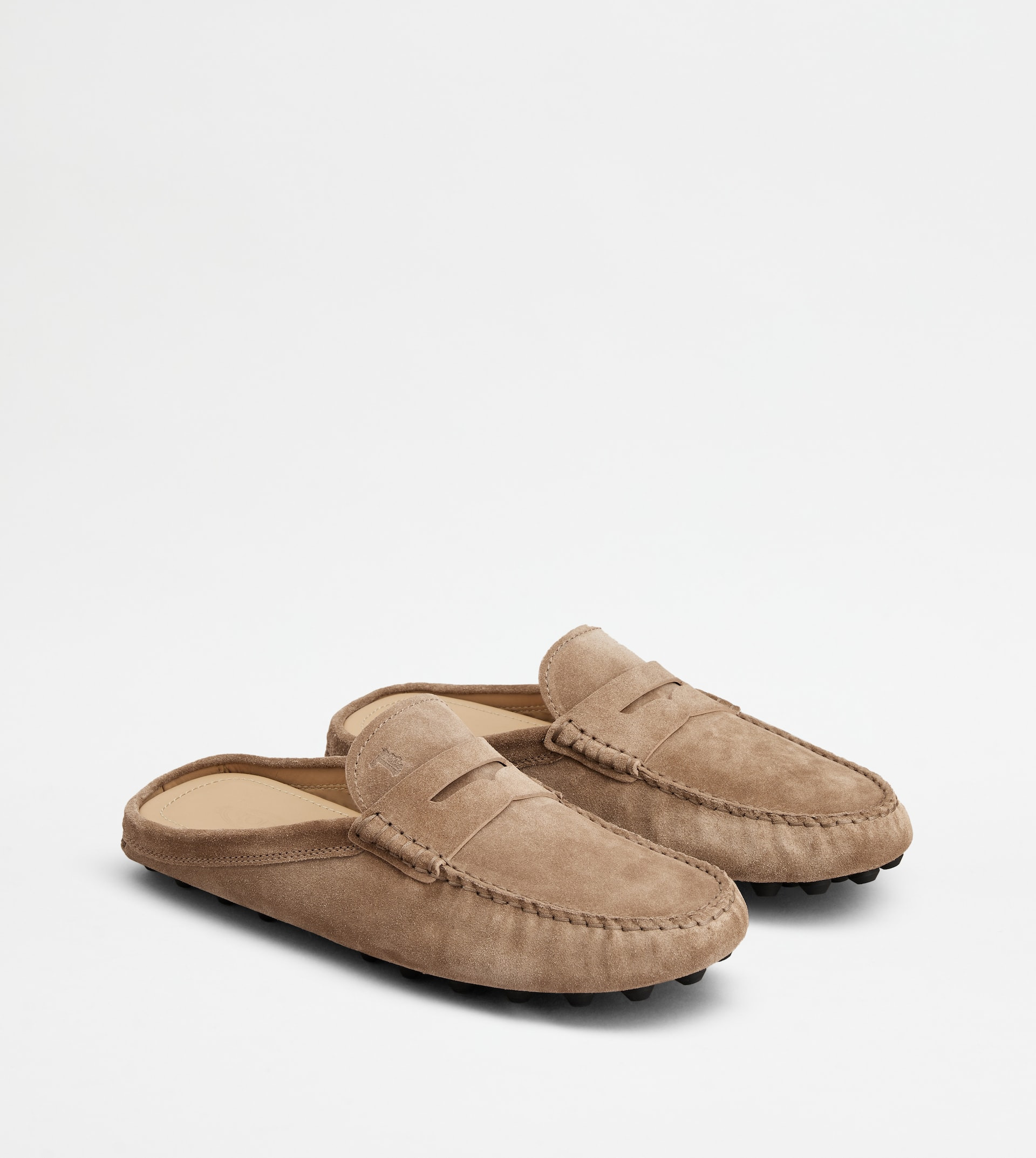 GOMMINO BUBBLE MULES IN SUEDE - BEIGE, BLACK - 2
