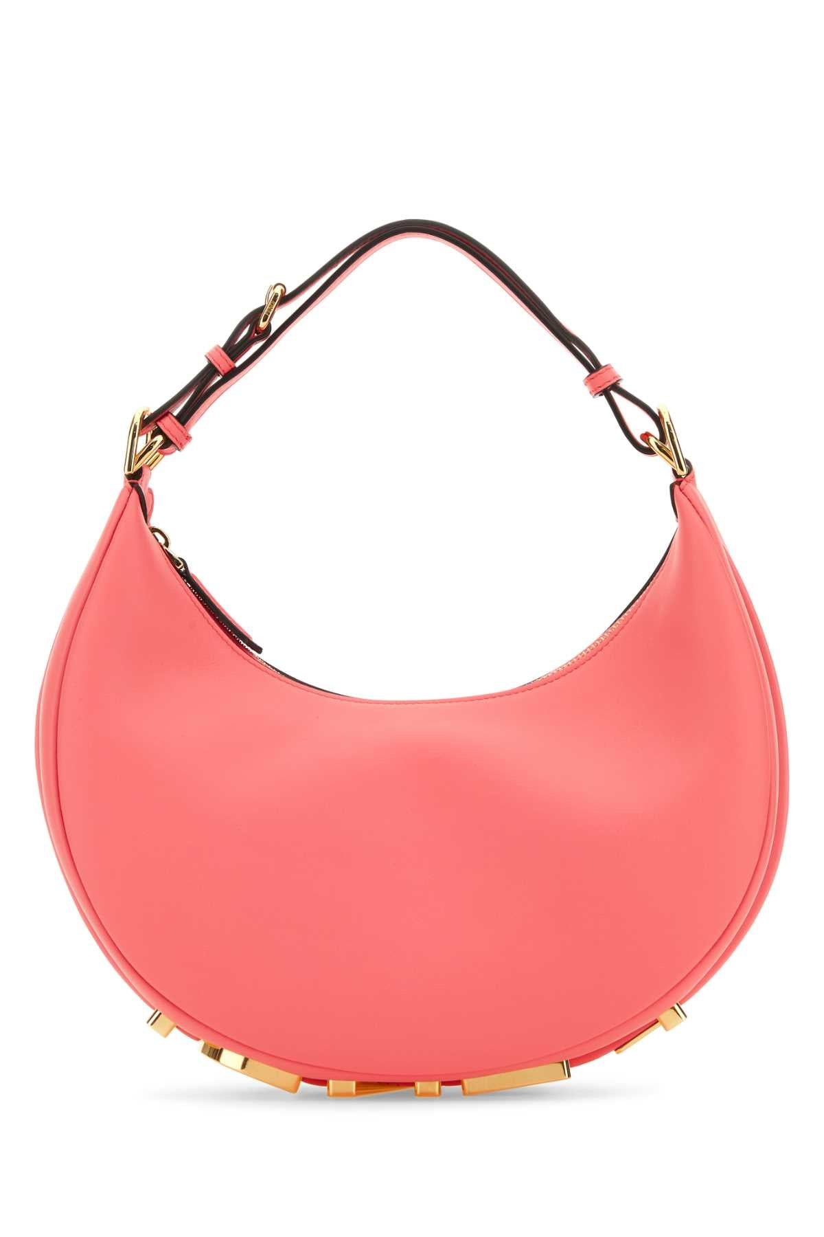Fendi Women Pink Leather Small Fendigraphy Handbag - 1