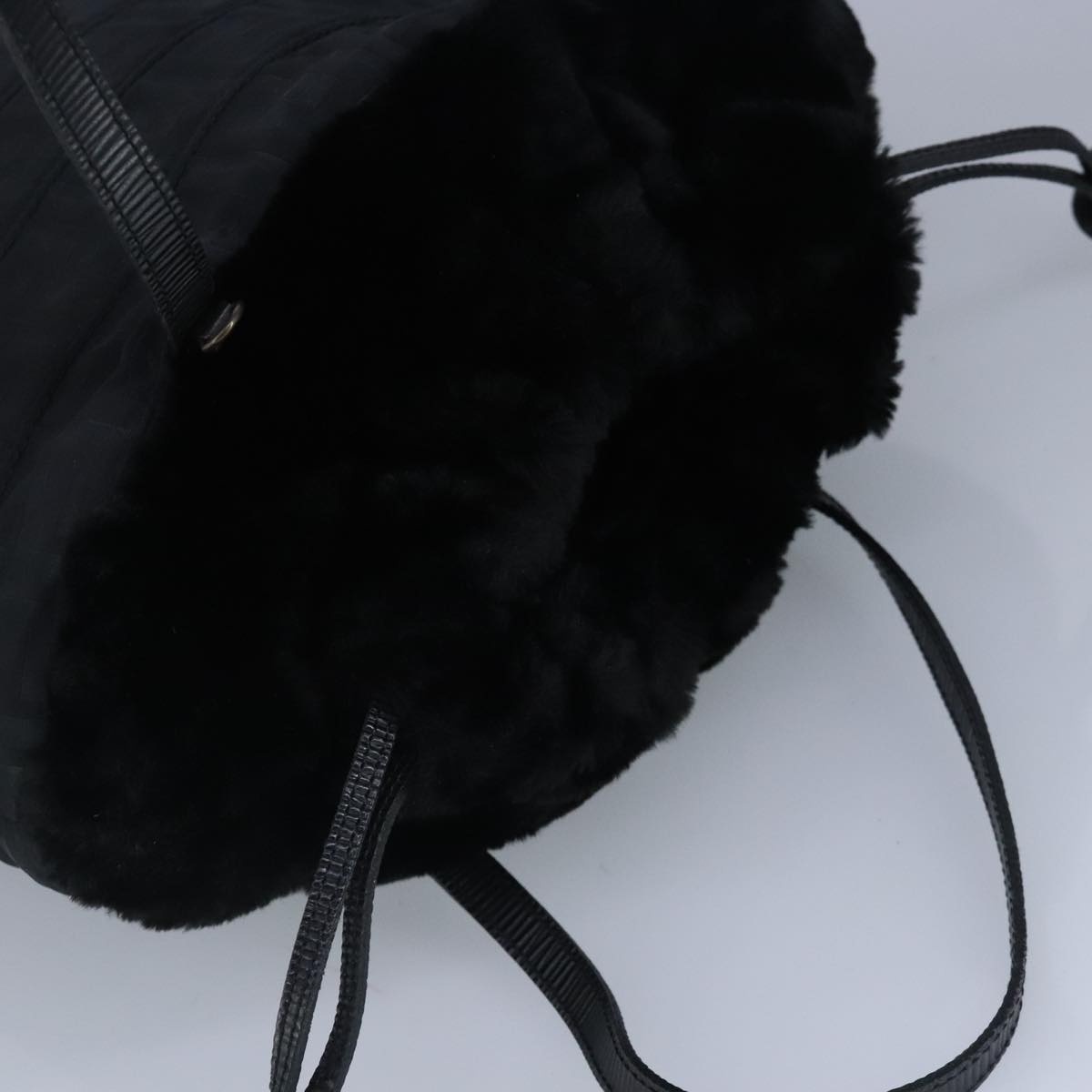 FENDI Zucca Canvas Hand Bag Black - 6