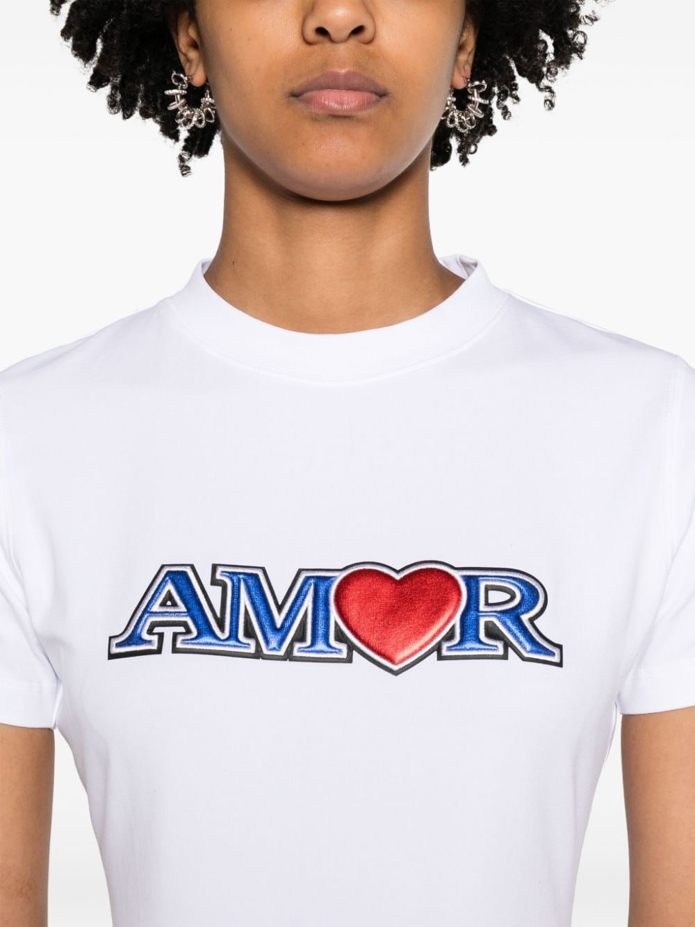 slogan-appliquÃ© cotton T-shirt - 5