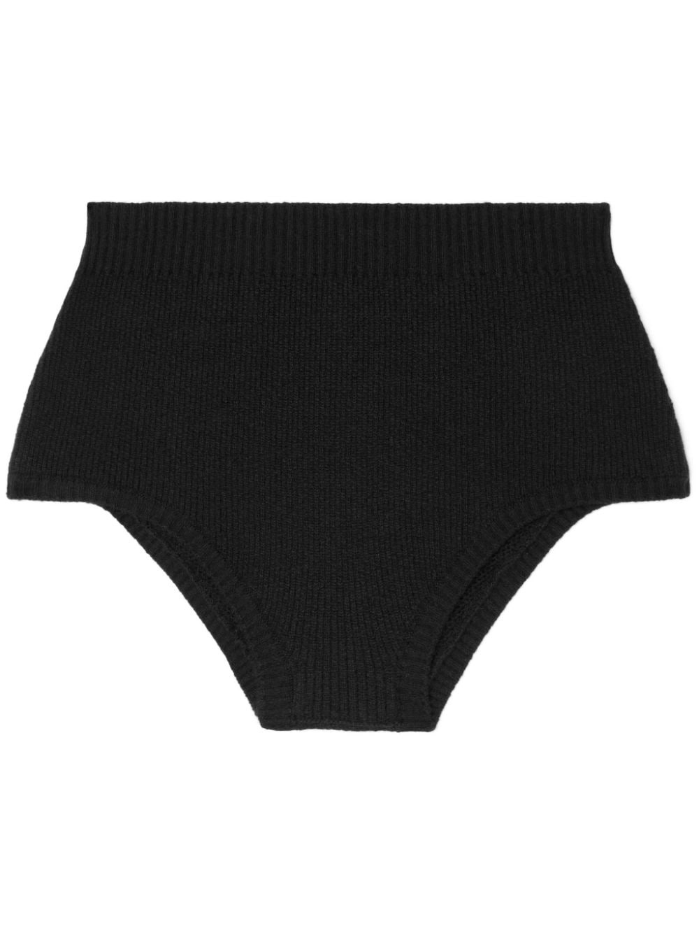 knitted high-waisted shorts - 1