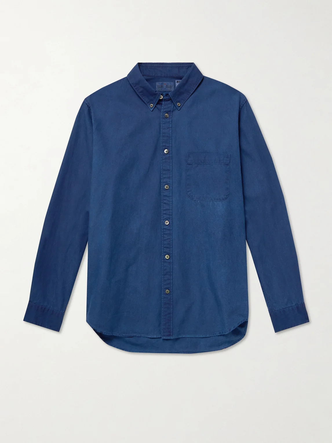 Button-Down Collar Indigo-Dyed Cotton Oxford Shirt - 1