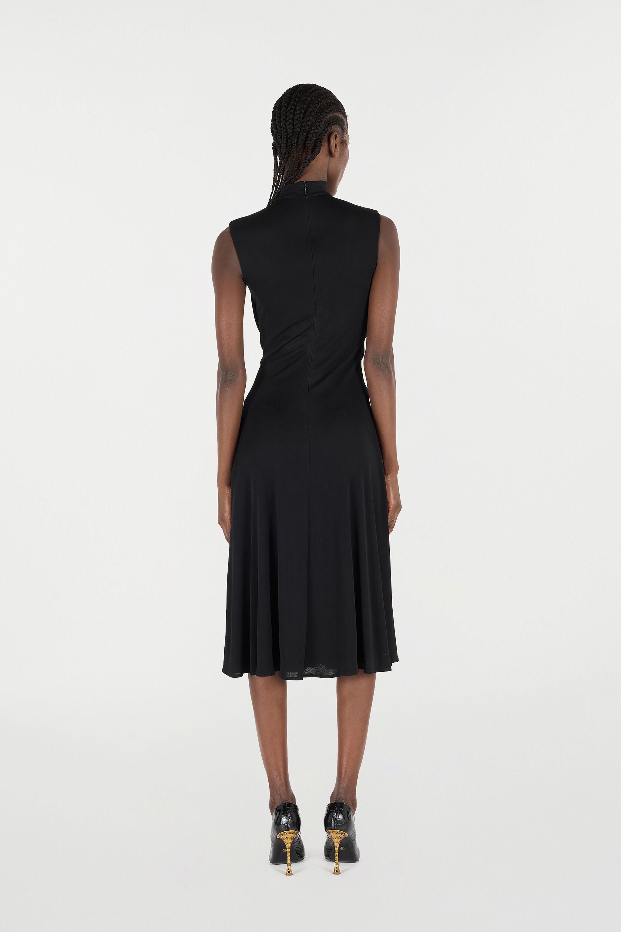 Draped Midi Dress - 4