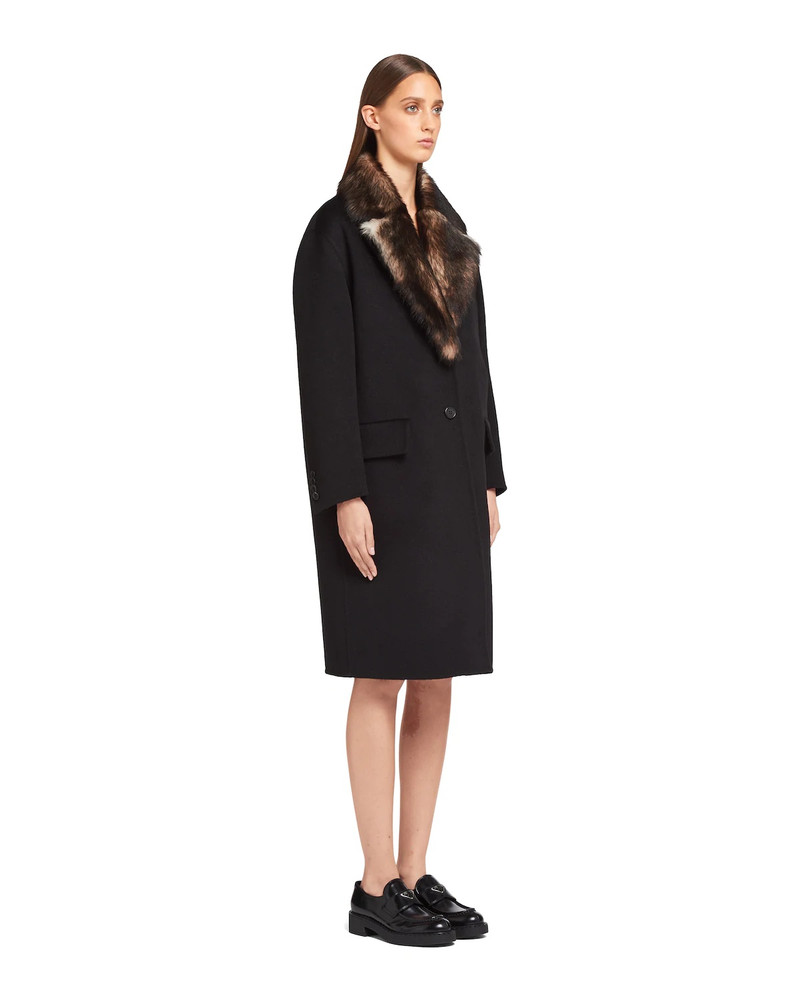 Single-breasted cashgora coat 3