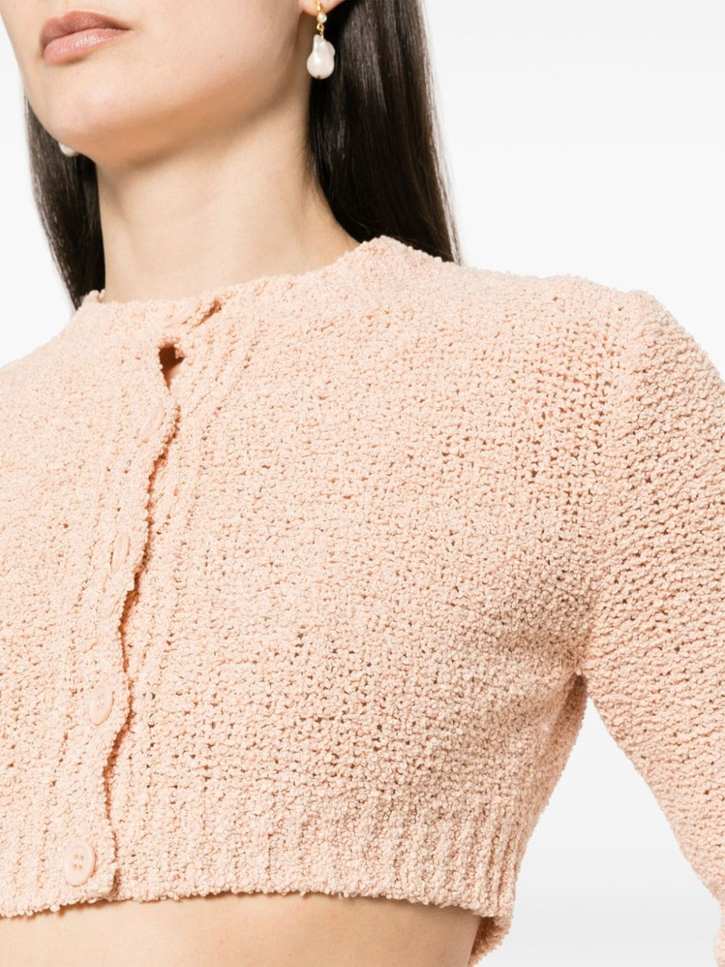 bouclÃ© cropped cardigan 5