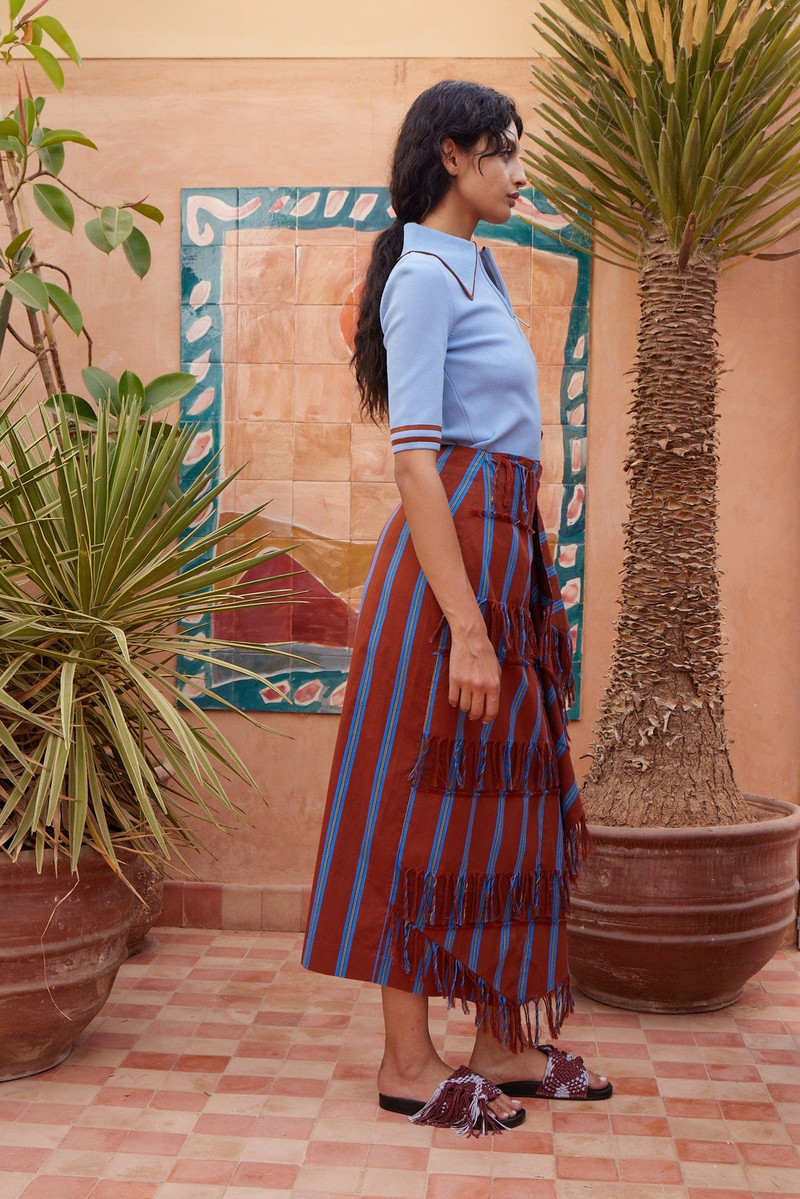 Noura Knit Polo Blue 3