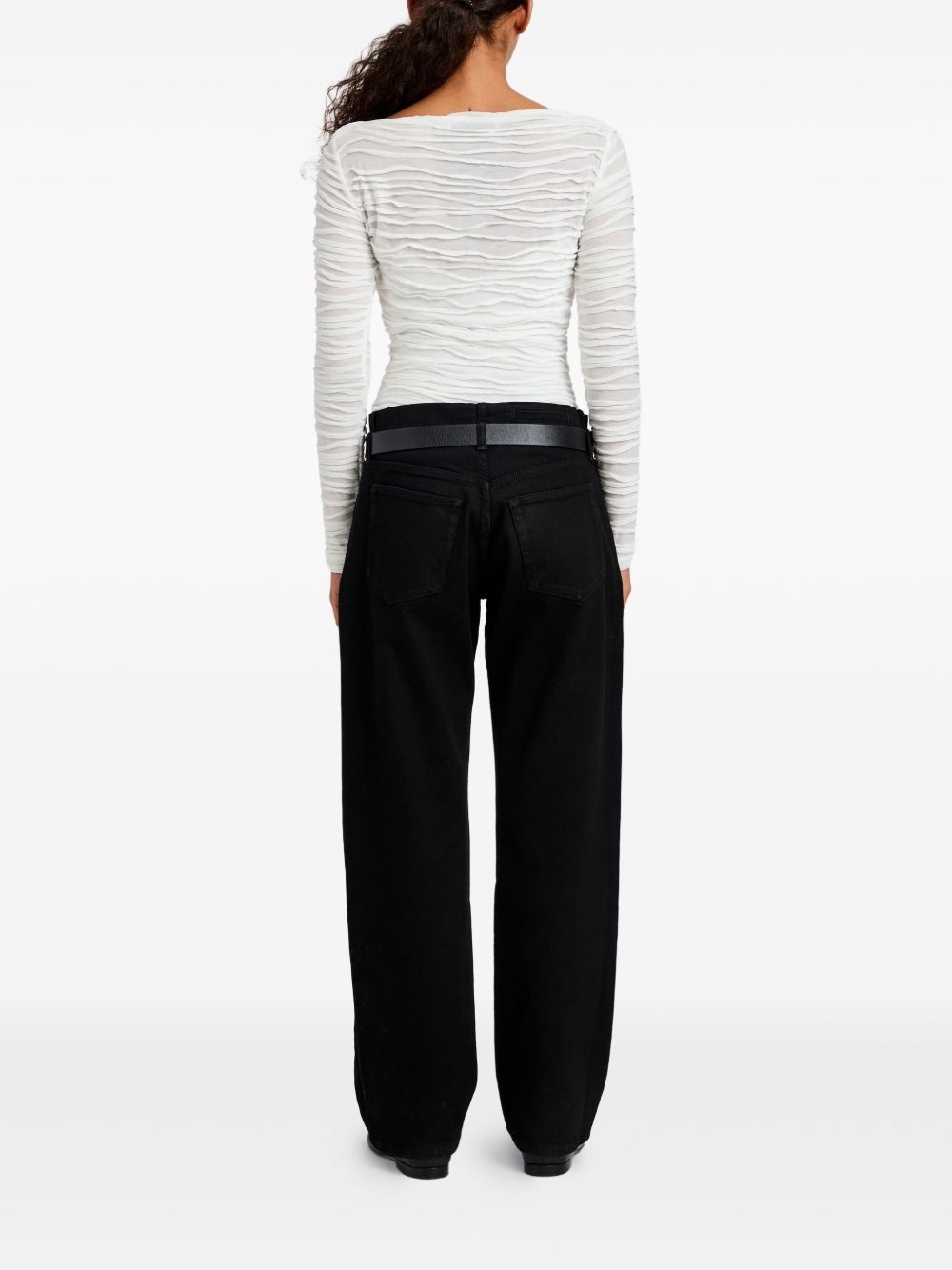 ruched long-sleeve top - 4
