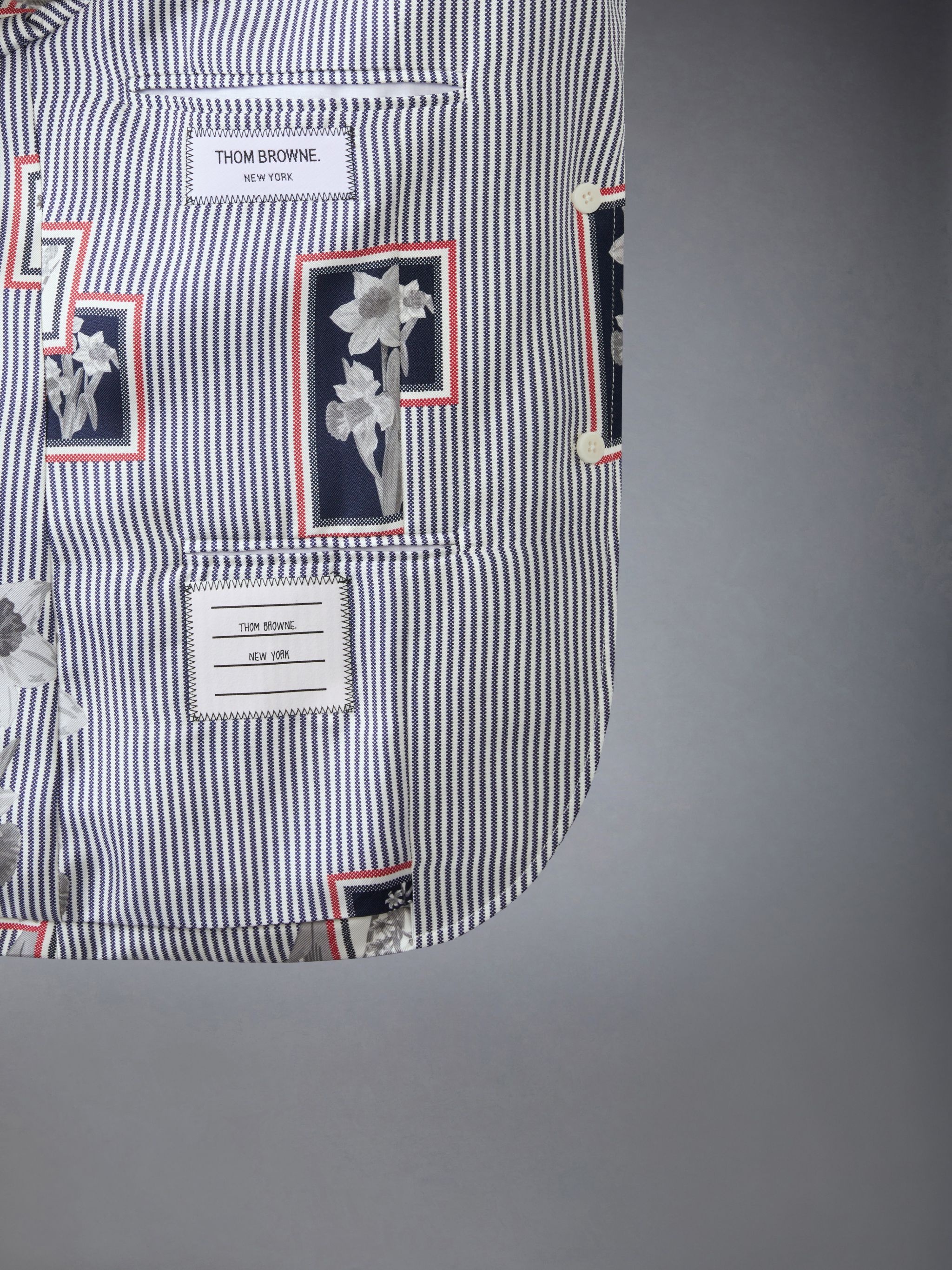 Silk Twill Framed Floral High Armhole Sportcoat - 5