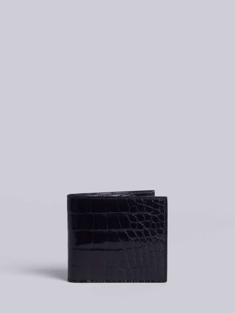 Billfold Wallet In Black Alligator 1