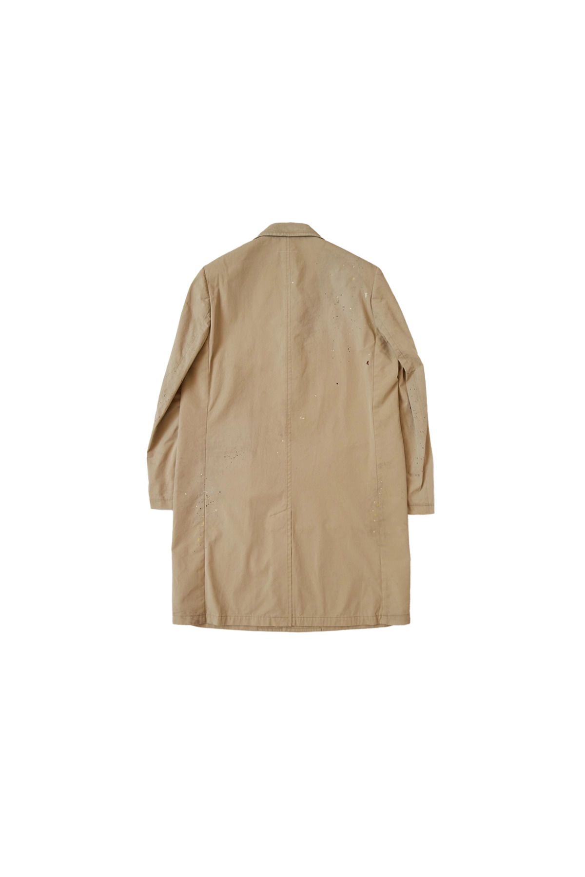 MM6 Maison Margiela Paint Splatter Trench Coat Beige - 2