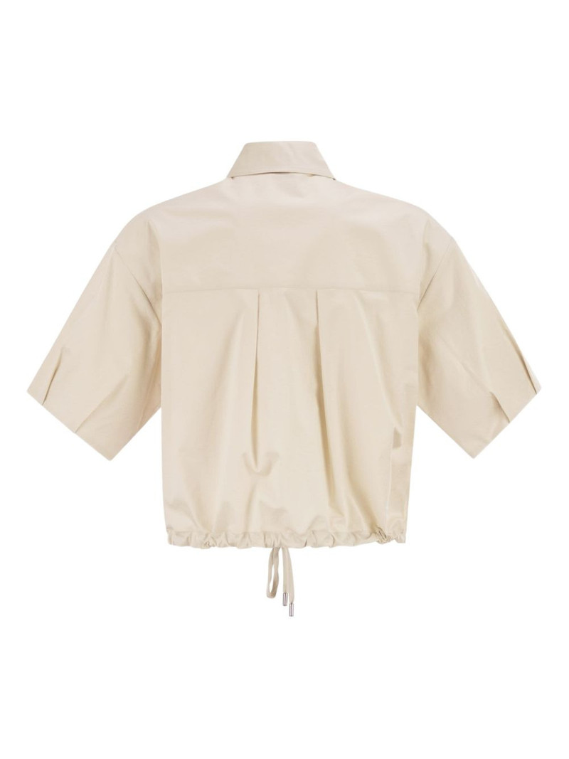 PESERICO drawstring-detail shirt outlook