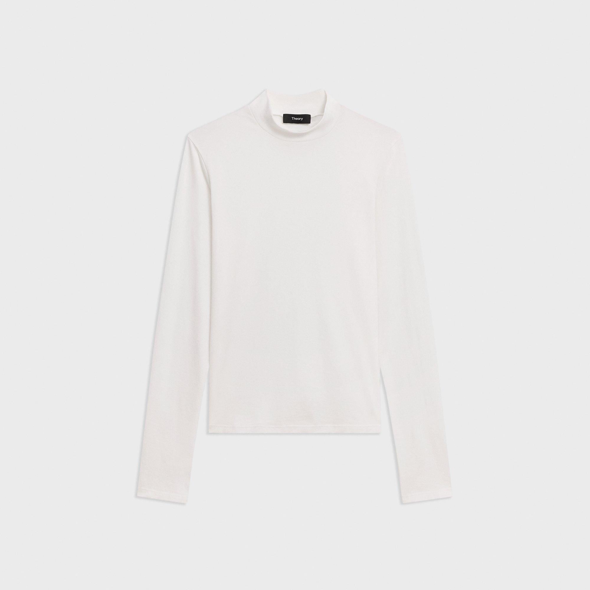 Tiny Mock Neck Tee in Organic Cotton - 1